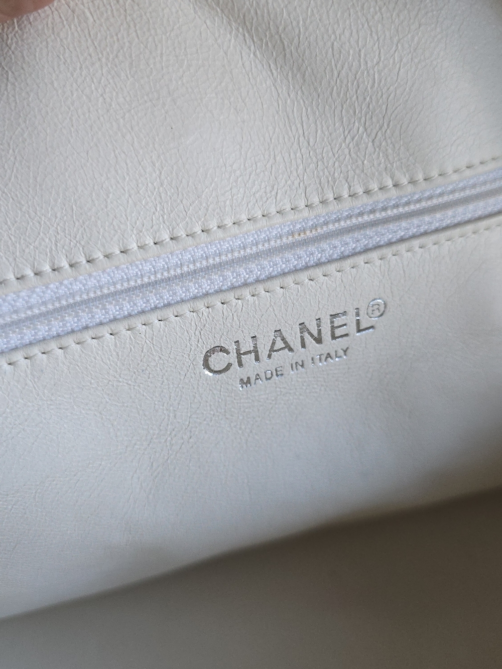 CHANEL Quilted Top-Handle Bag in Light Gray - Picture 9 of 12